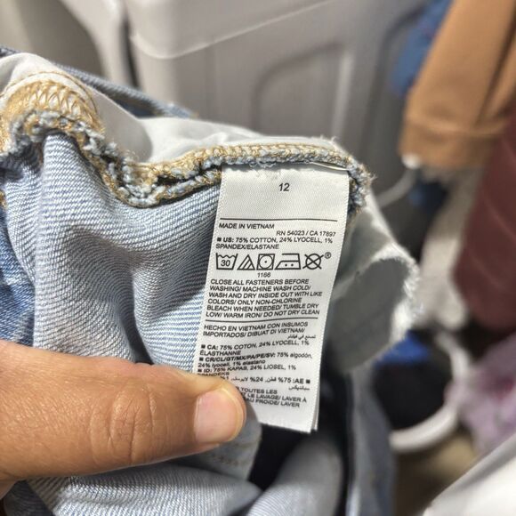 Old Navy Jeans Womens 12 Light Wash Extra High Rise Sky Hi Wide Leg Stretch NWT - Picture 11 of 12